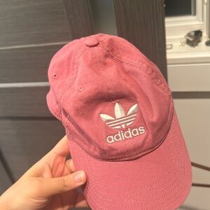 Coral adidas hat